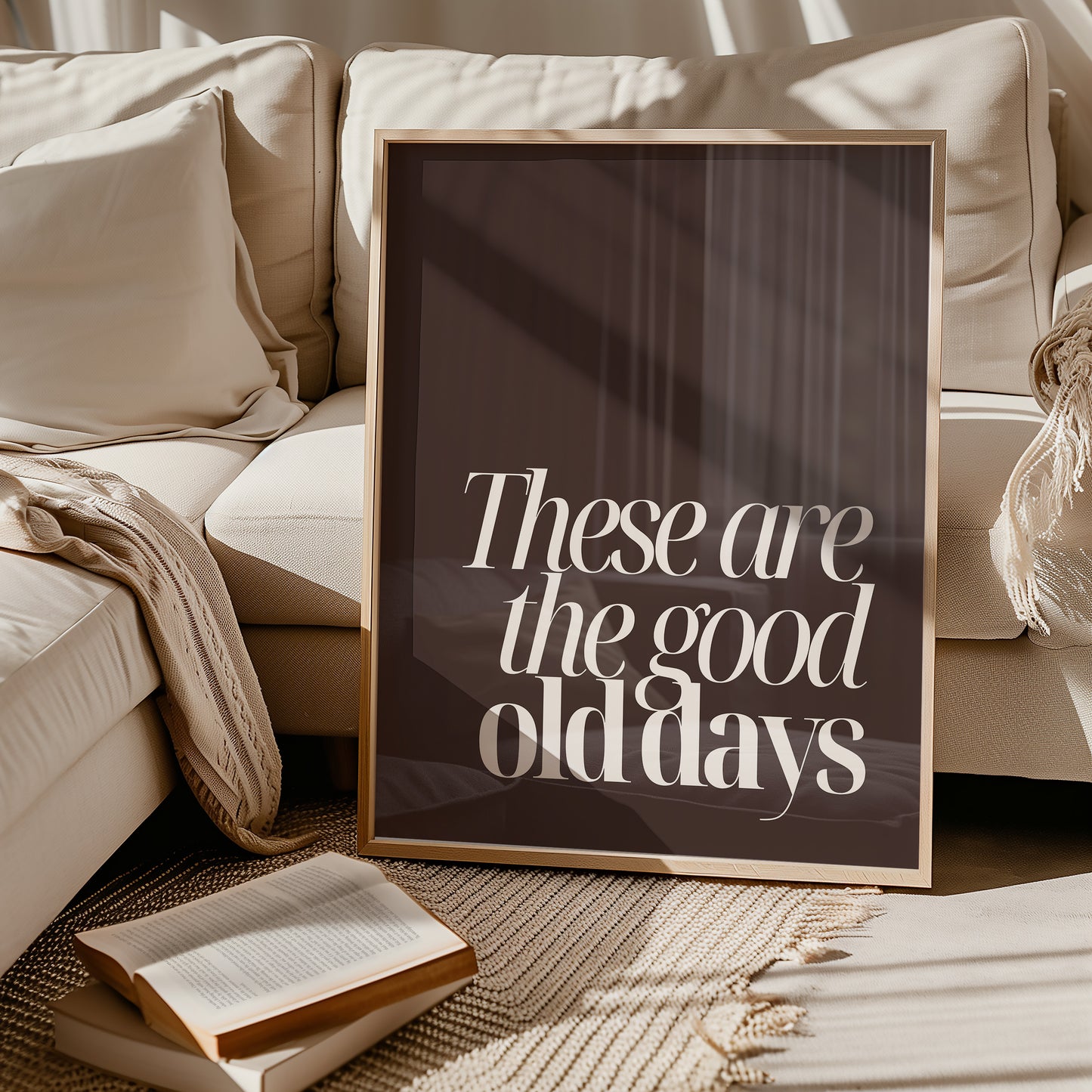 The Good Old Days Print - Brown