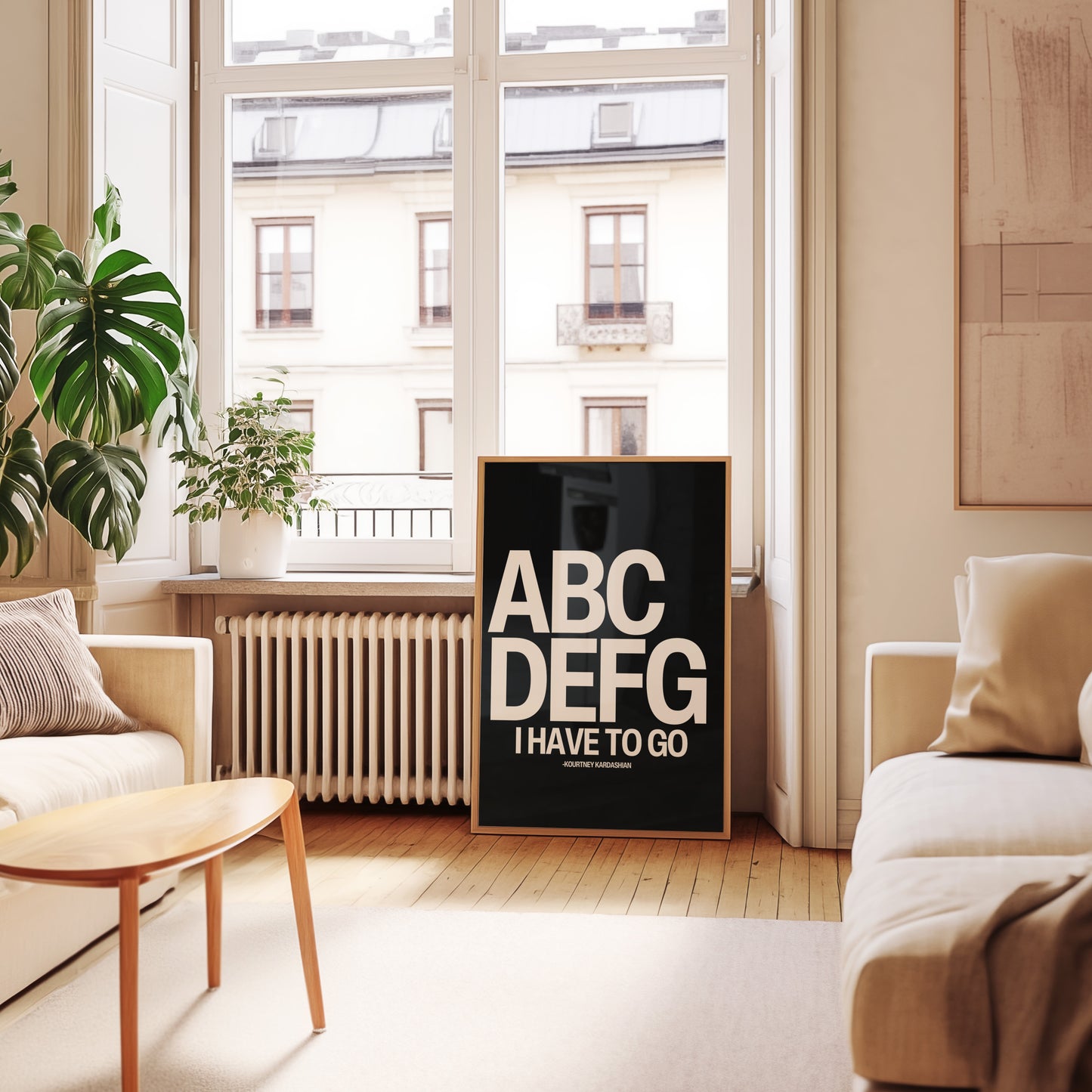 ABCDEFG Kardashian Print - Black