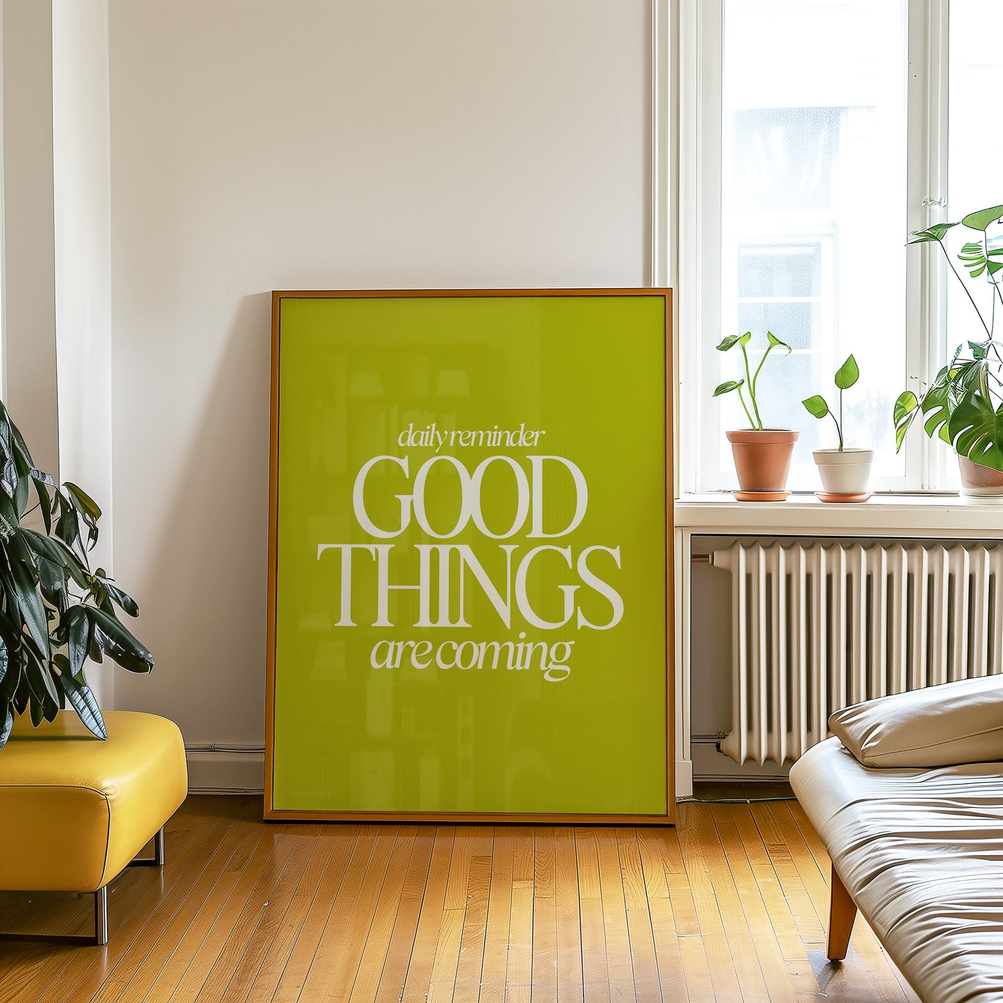 Good Things Print - Bright Olive