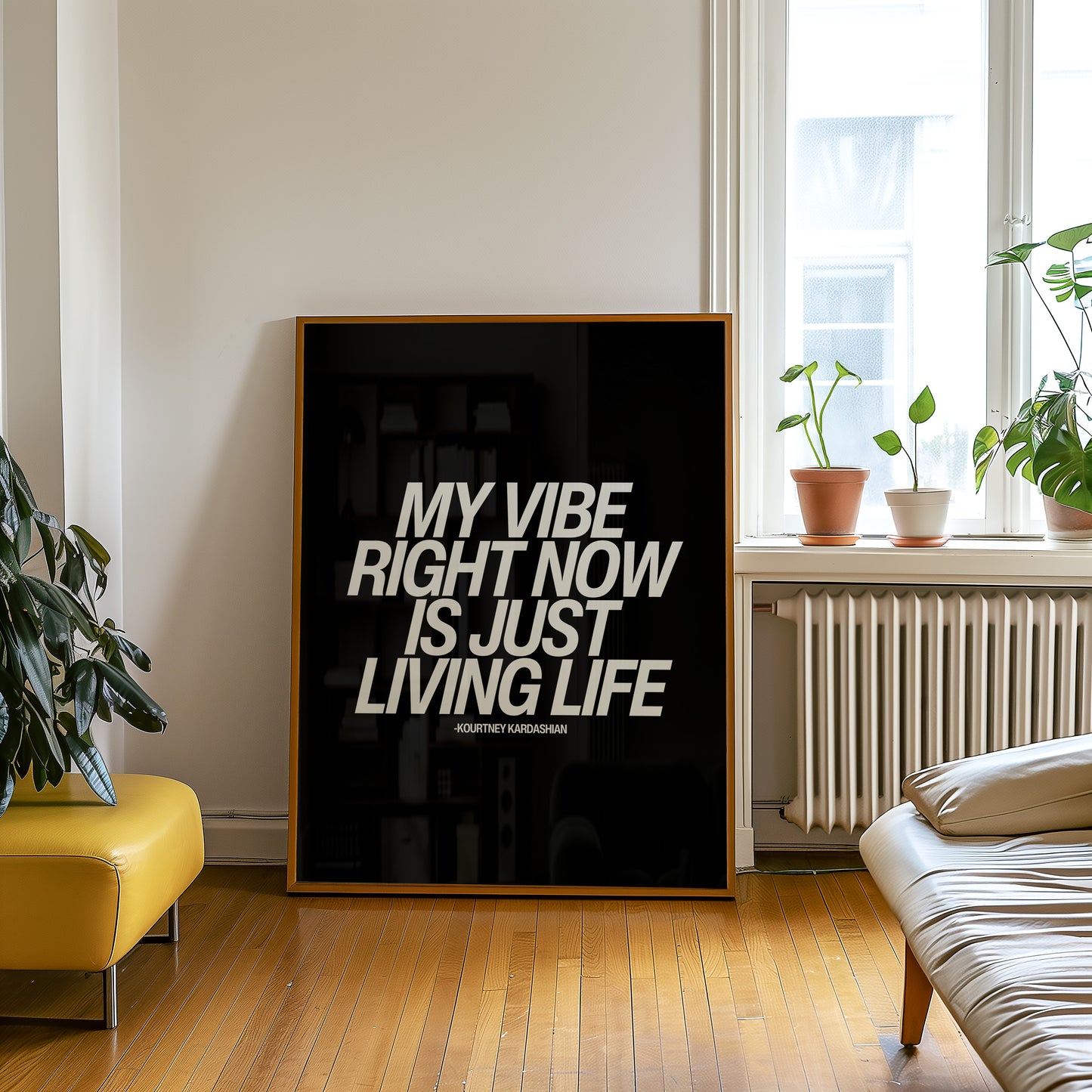Living Life Kardashian Print - Black
