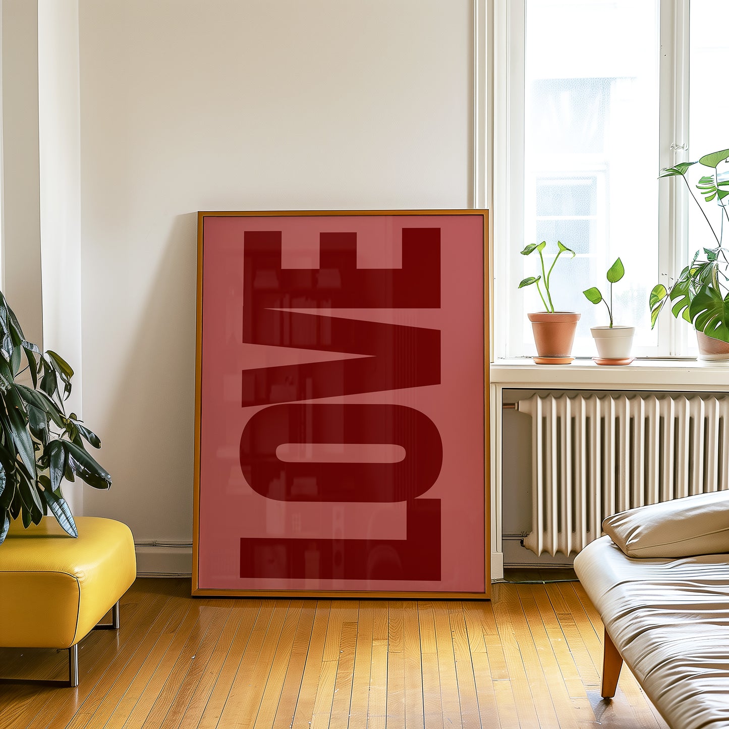 Love Bold Print - Muted Red