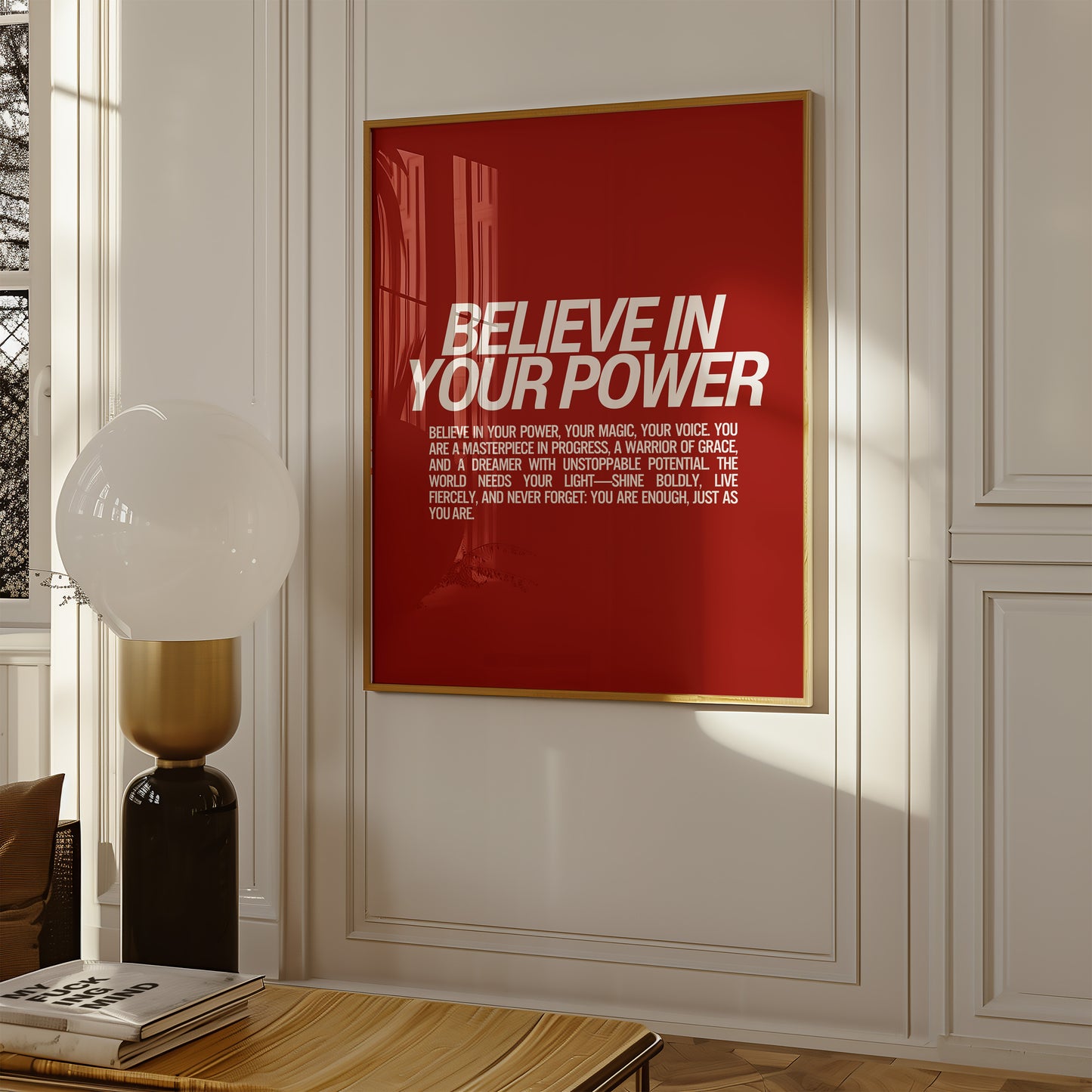 Believe In Your Power Print - Red