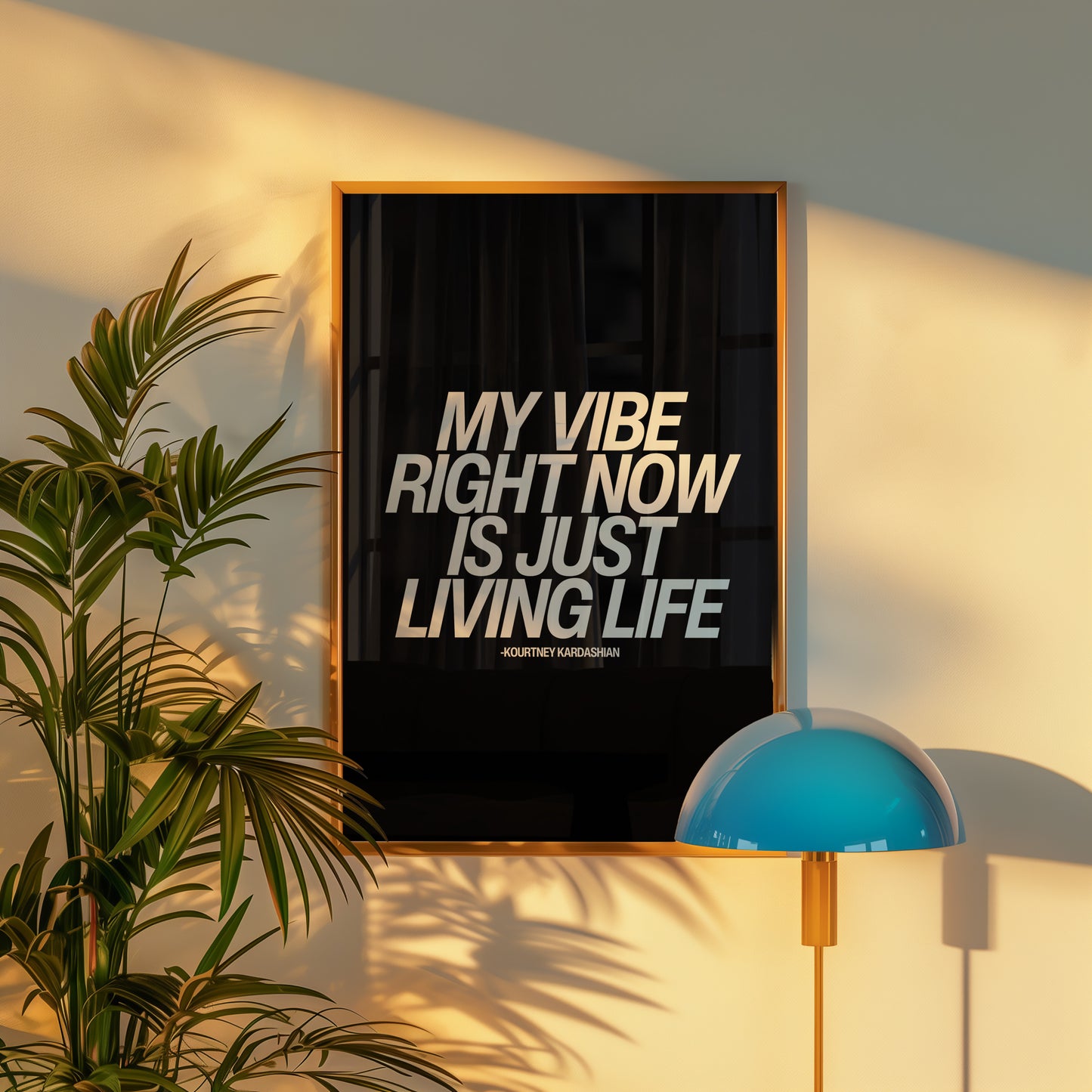 Living Life Kardashian Print - Black
