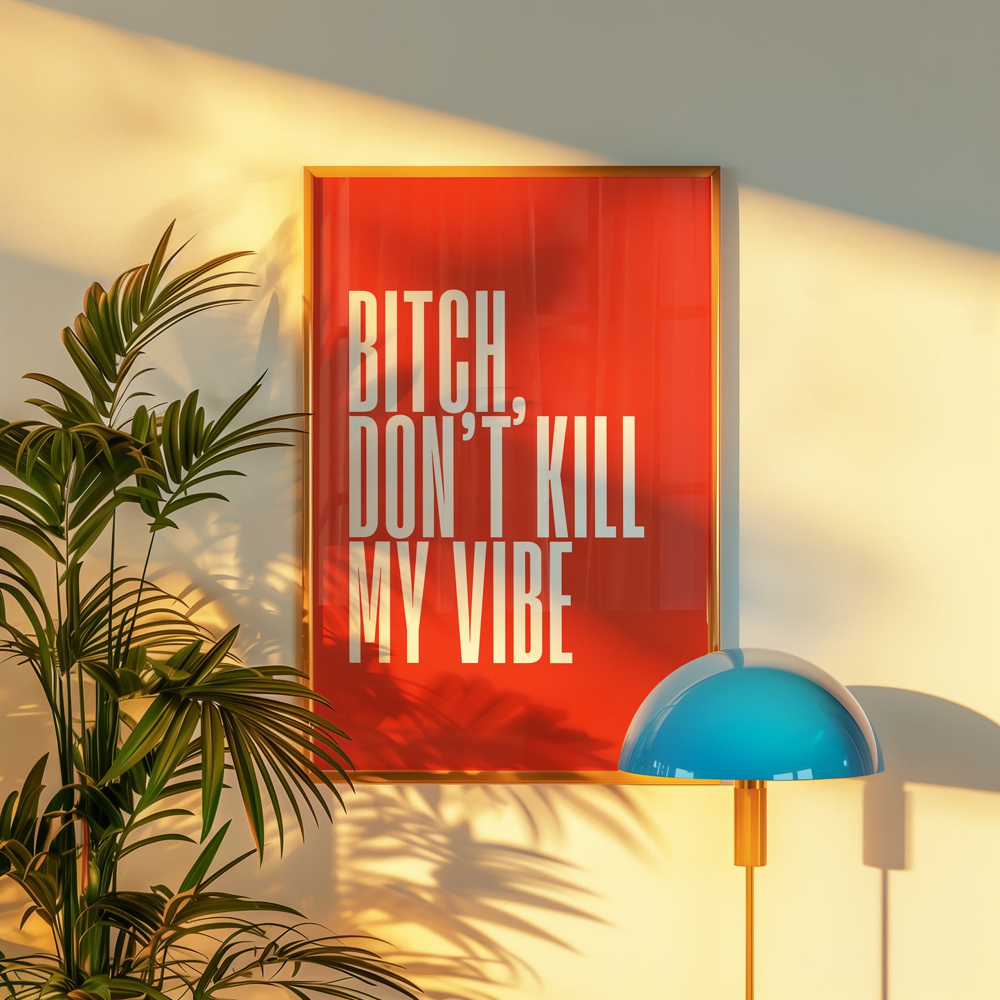 Don't Kill My Vibe Print - Bright Red