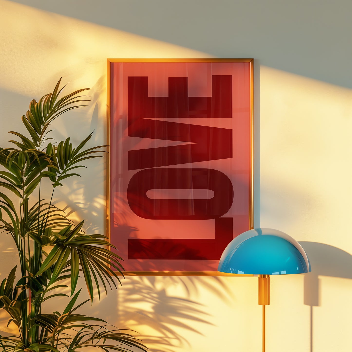 Love Bold Print - Muted Red
