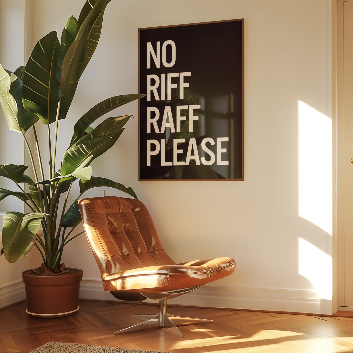 No Riff Raff Print - Black