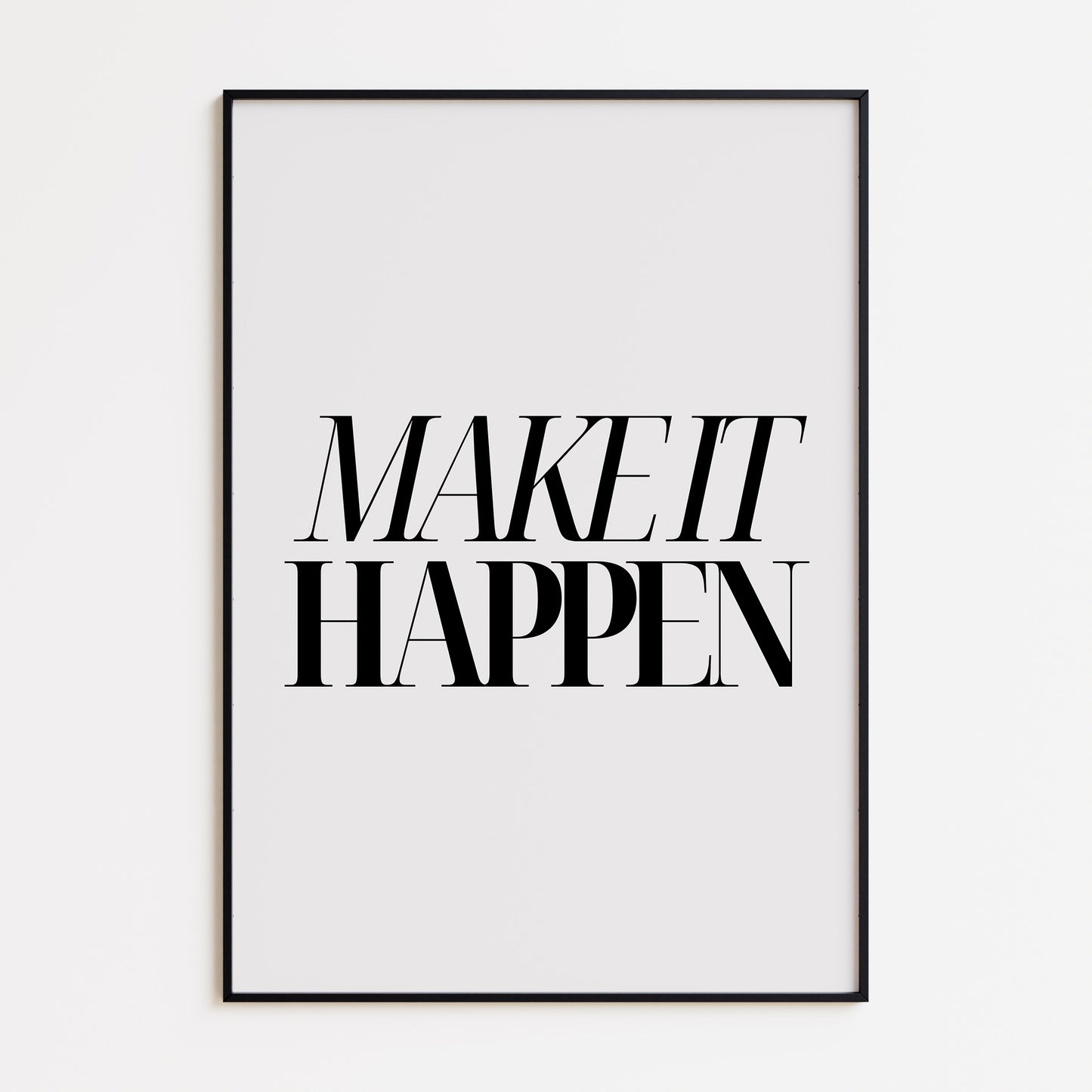 Make It Happen Print - Off White Black
