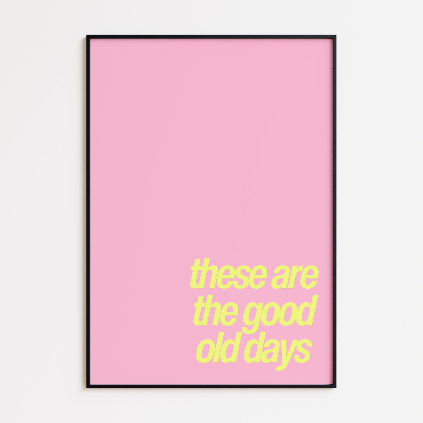 The Good Old Days Print - Pink Lime