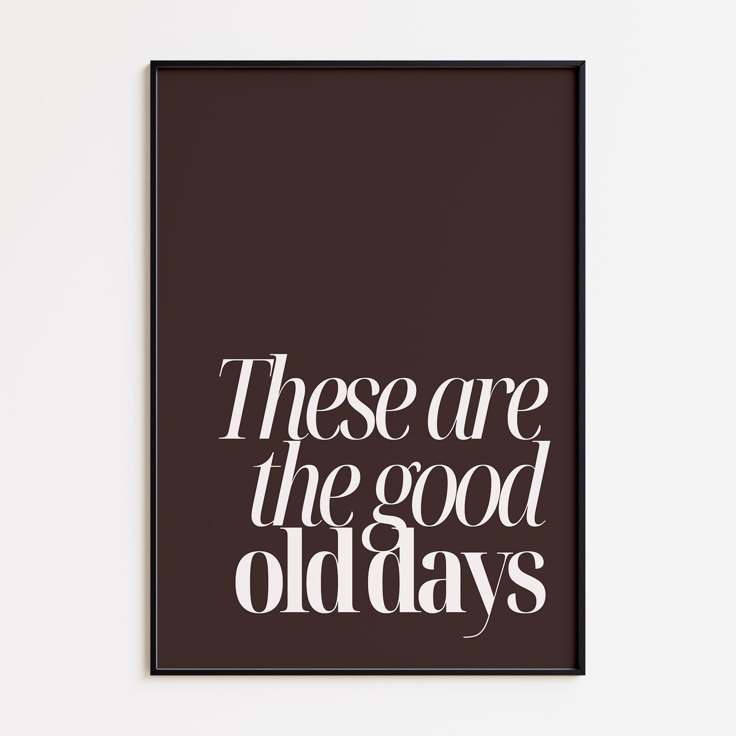 The Good Old Days Print - Brown