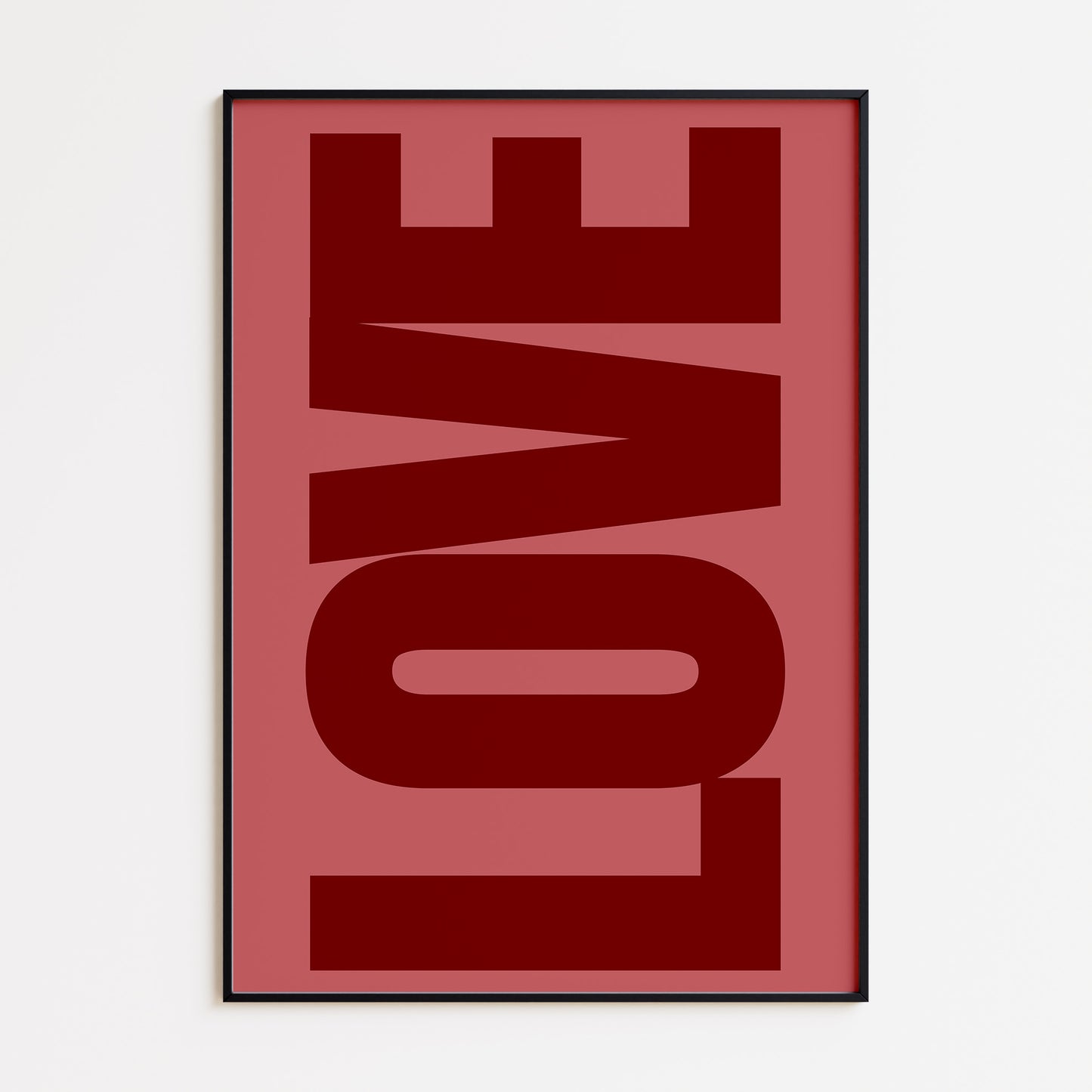 Love Bold Print - Muted Red