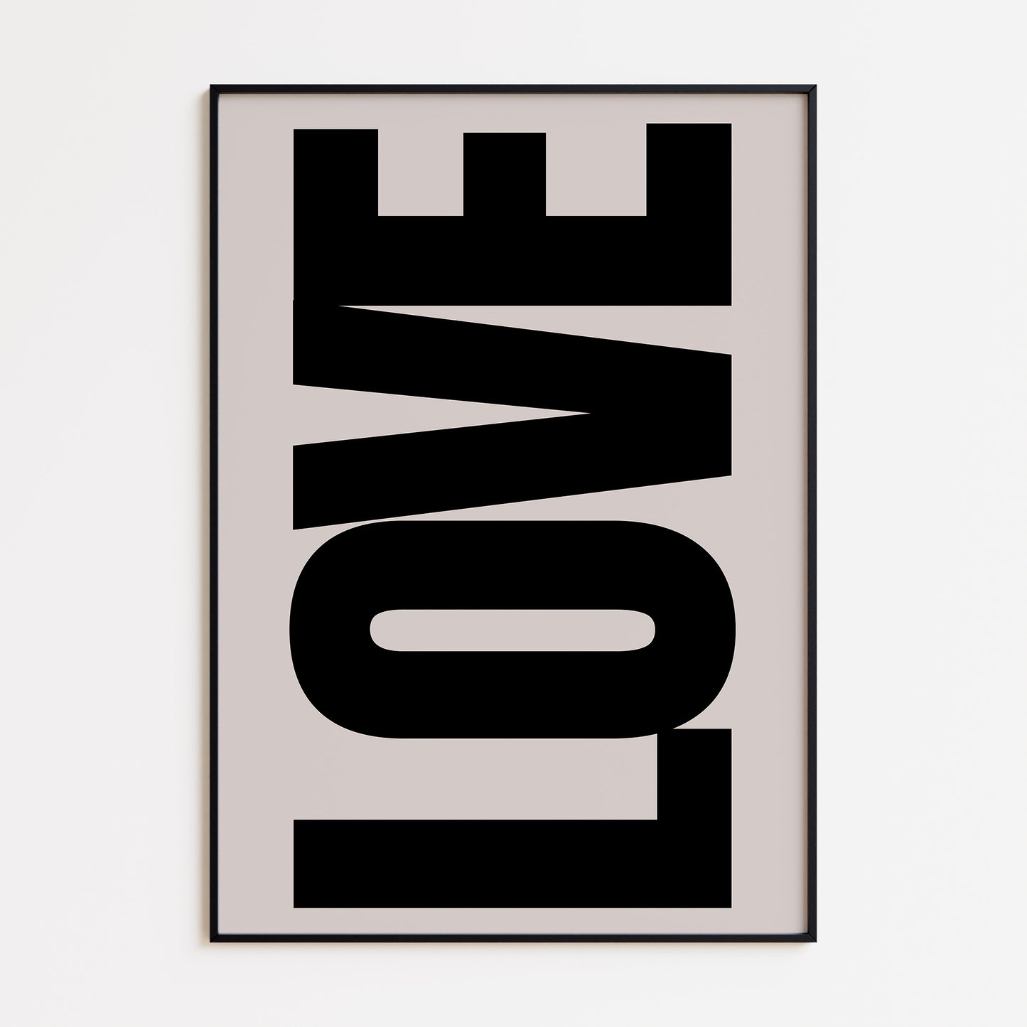 Love Bold Print - Beige Black