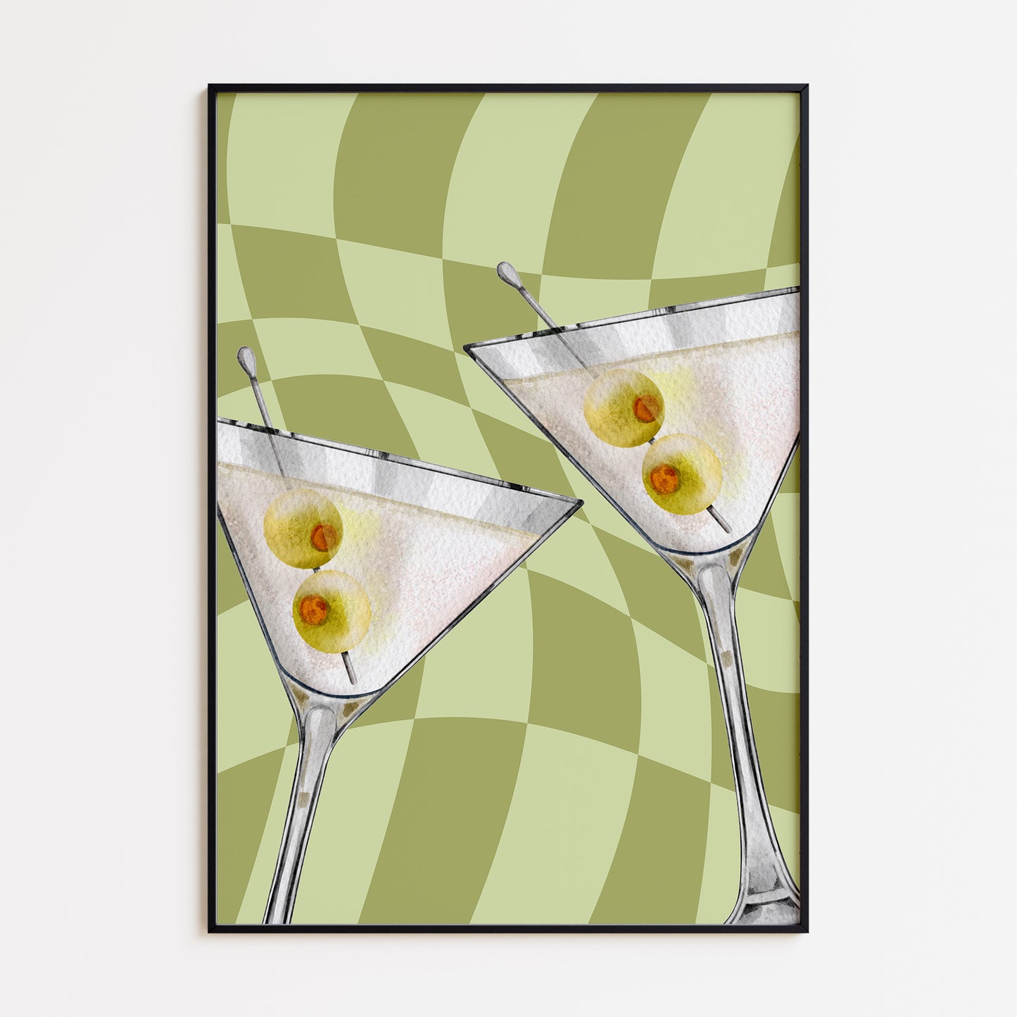 Groovy Martini Print - Green