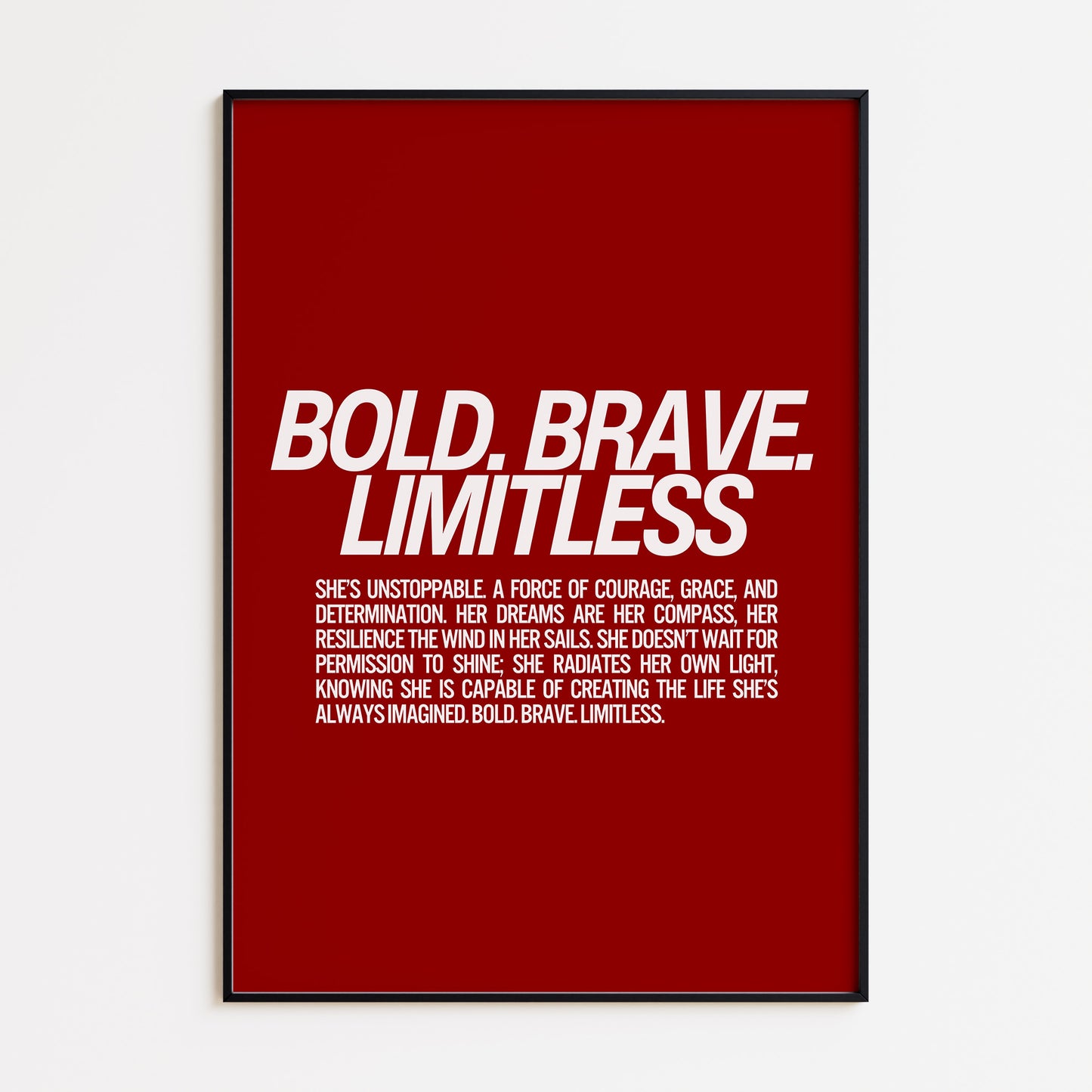 Bold Brave Limitless Print - Red