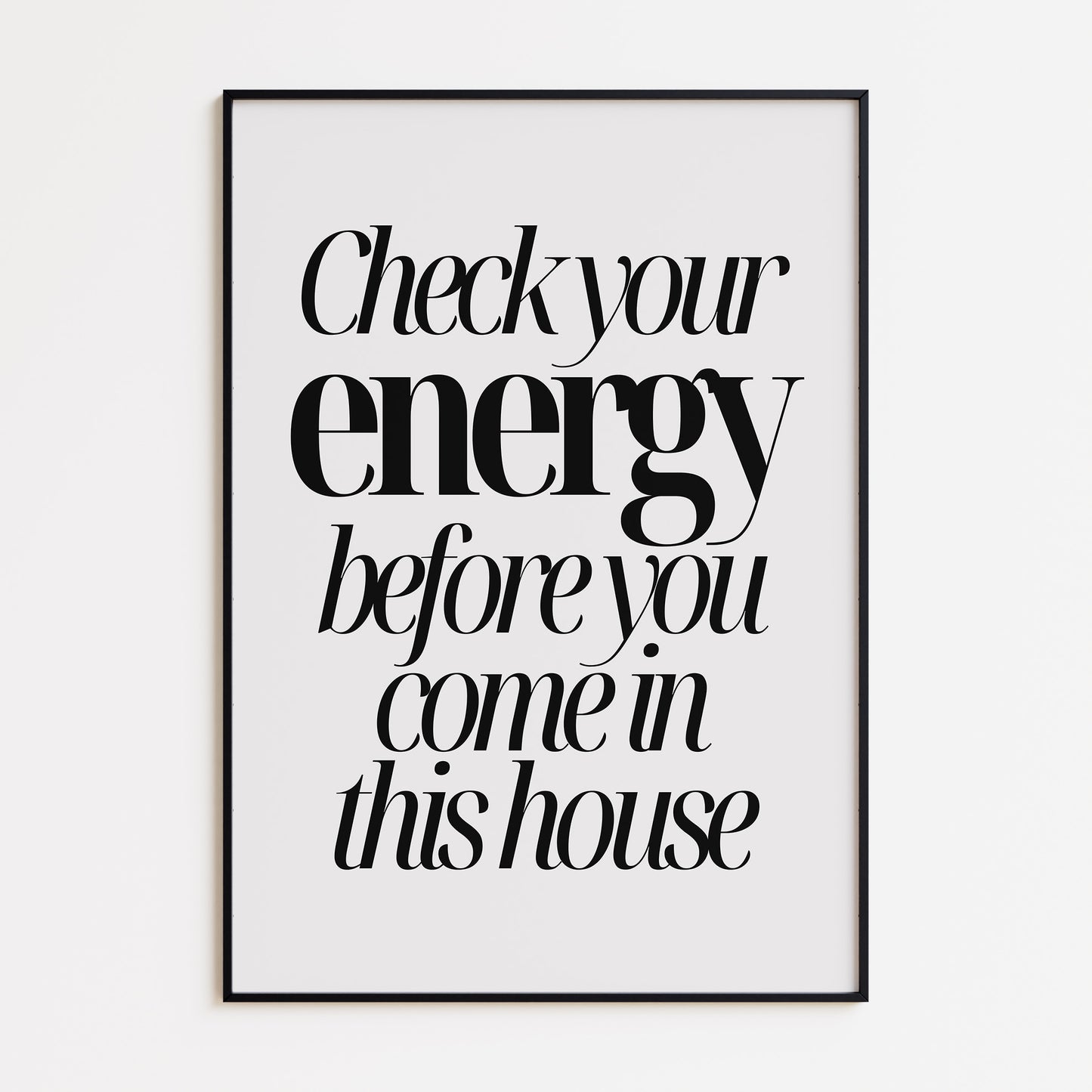 Check Your Energy Print - Off White