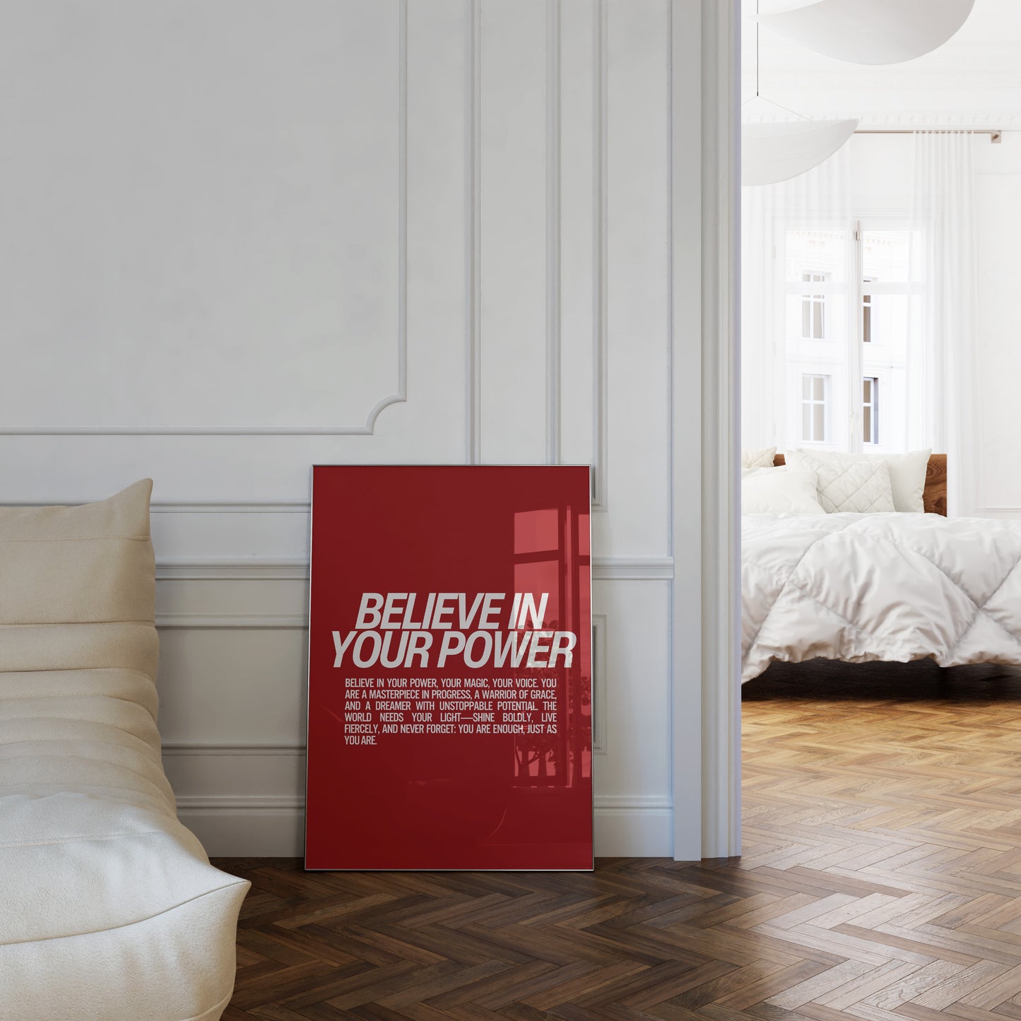 Believe In Your Power Print - Red