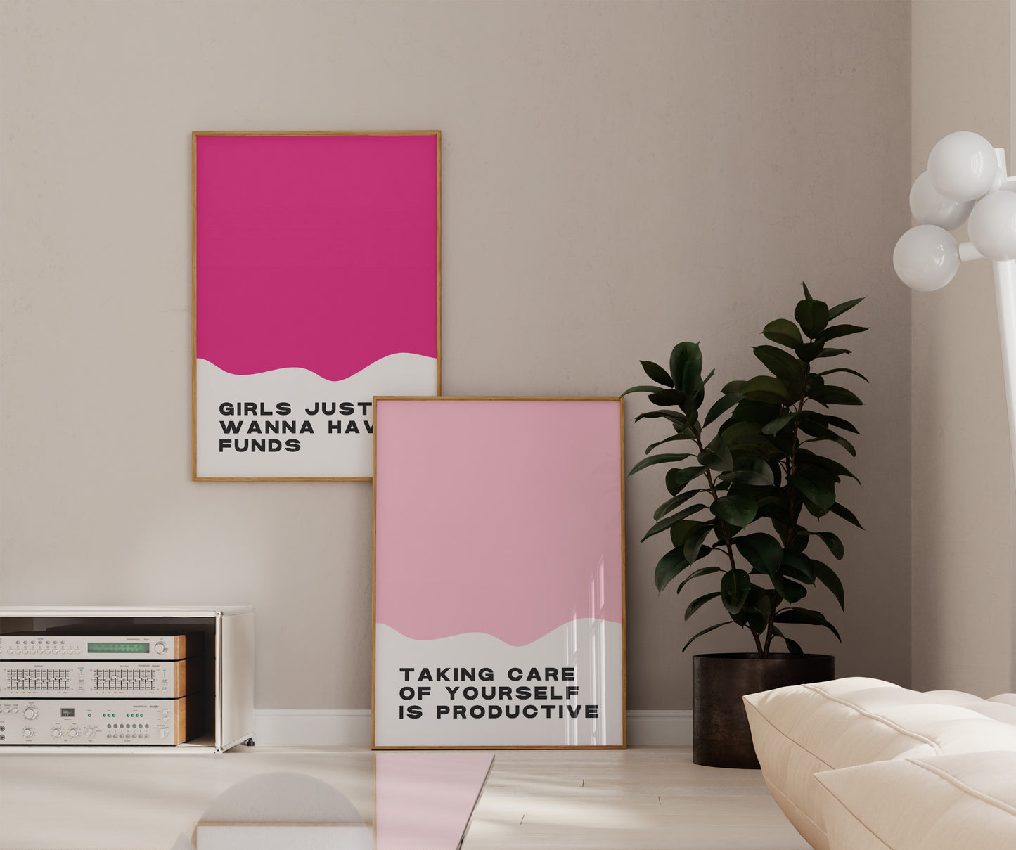 Taking Care Of Yourself Print - Pink
