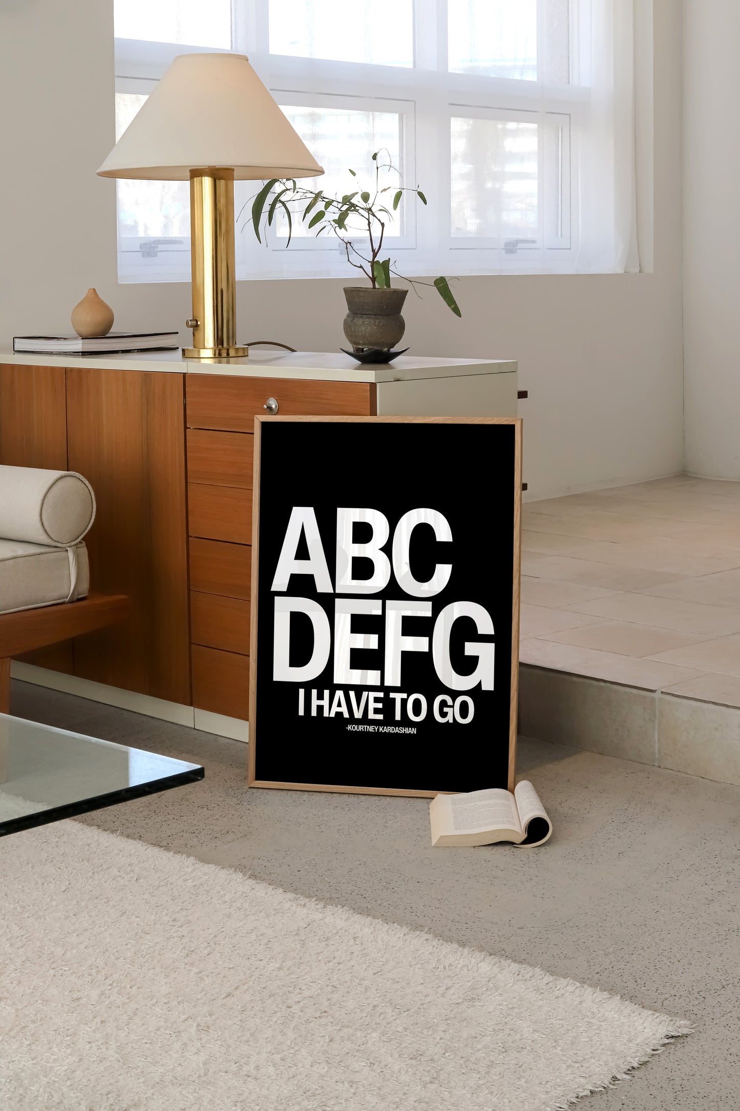 ABCDEFG Kardashian Print - Black