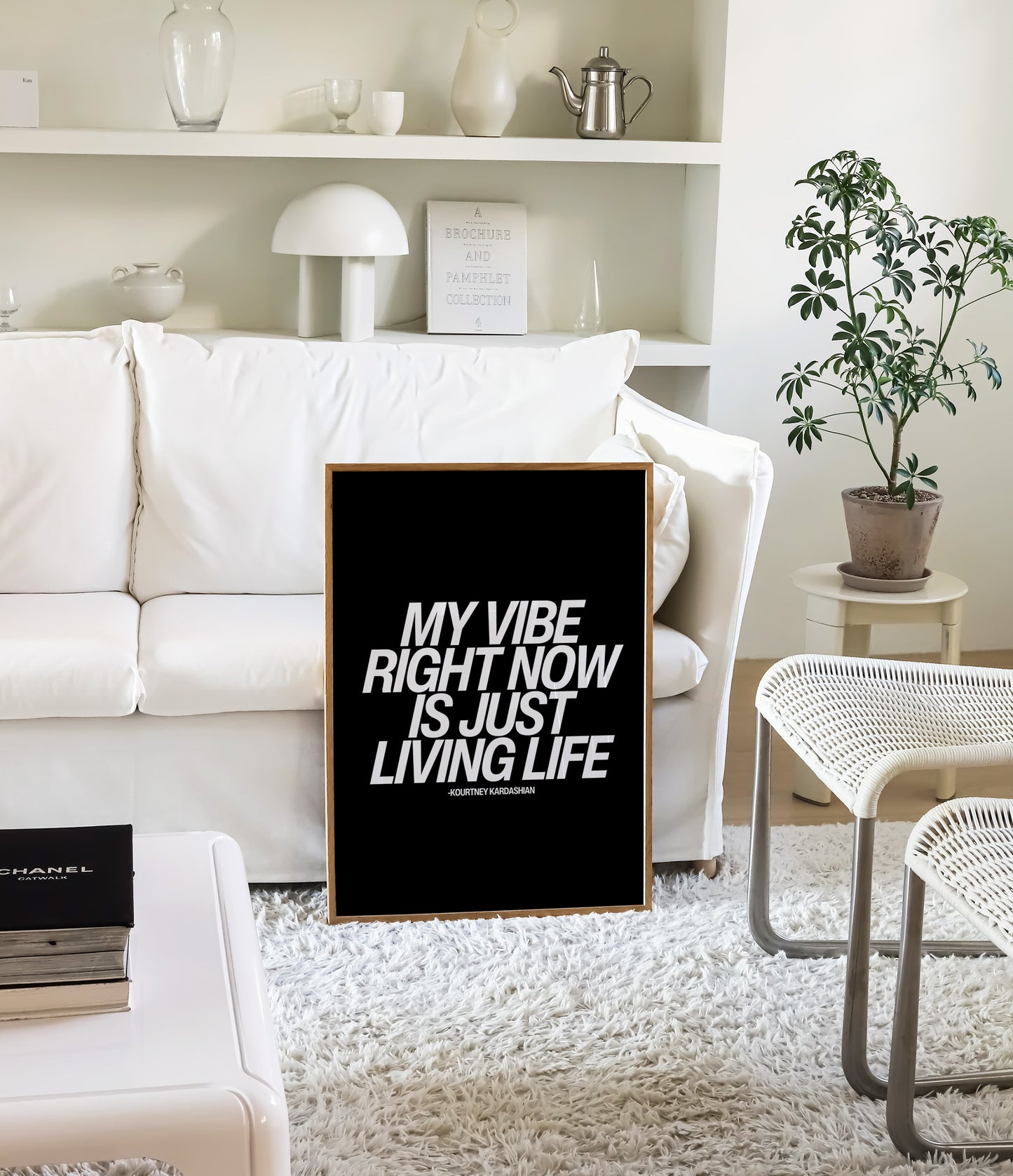 Living Life Kardashian Print - Black