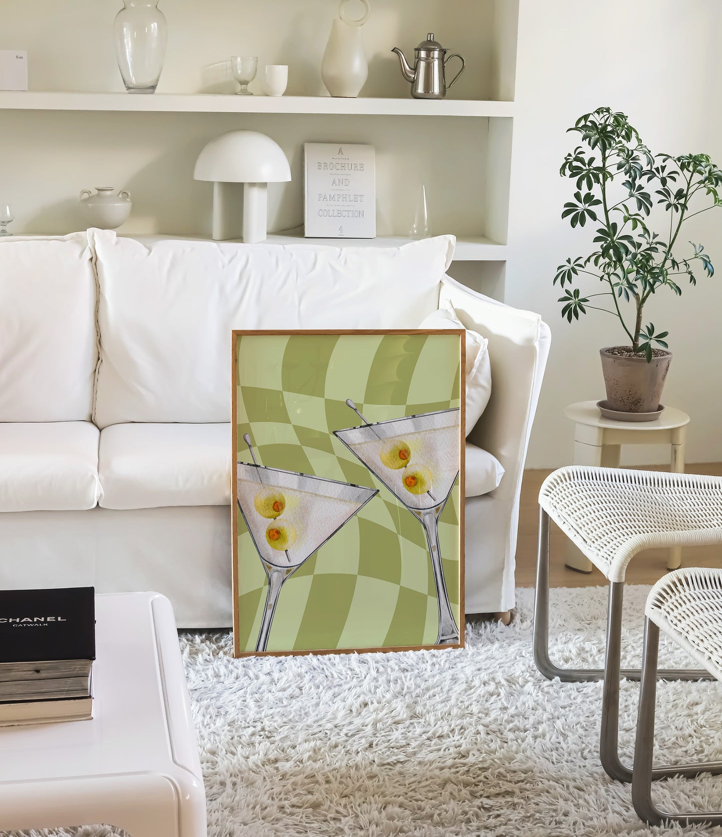 Groovy Martini Print - Green