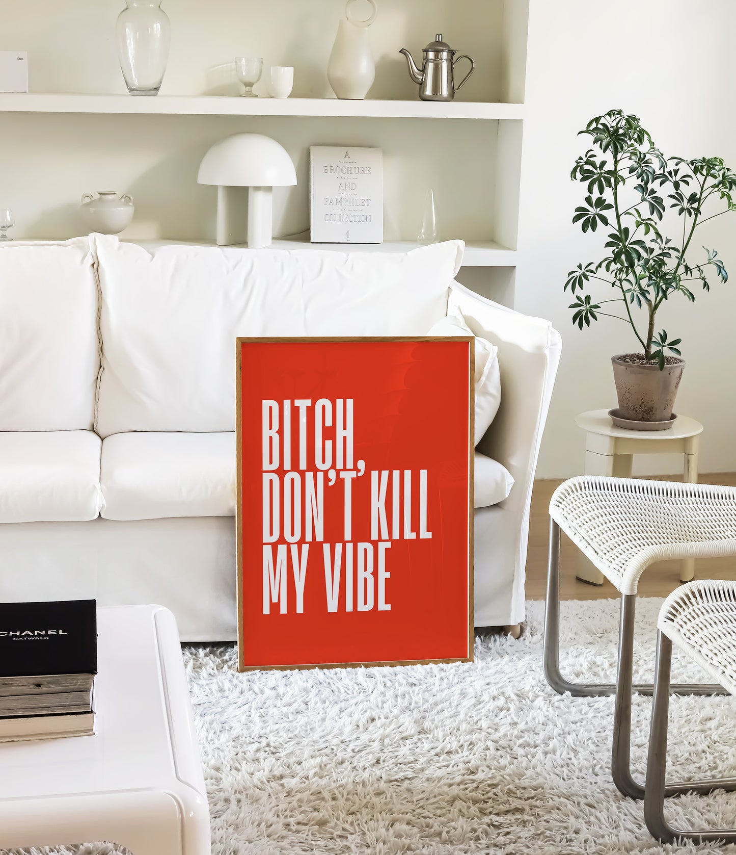 Don't Kill My Vibe Print - Bright Red