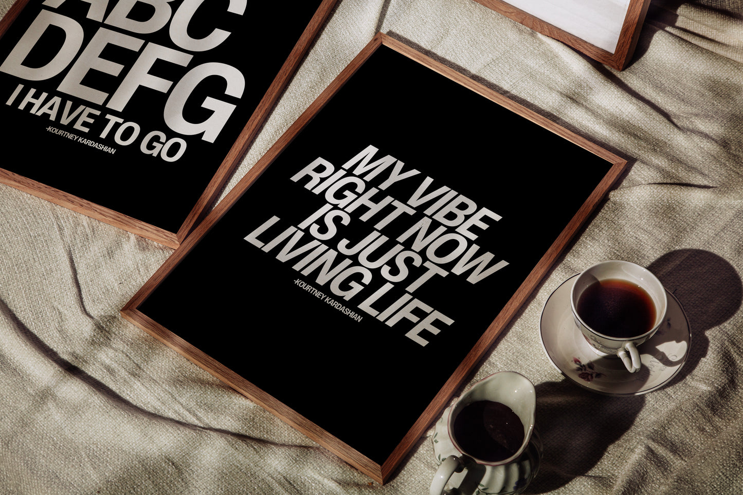 Living Life Kardashian Print - Black