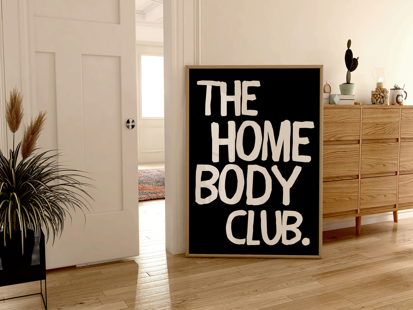 The Homebody Club Bold Print - Black
