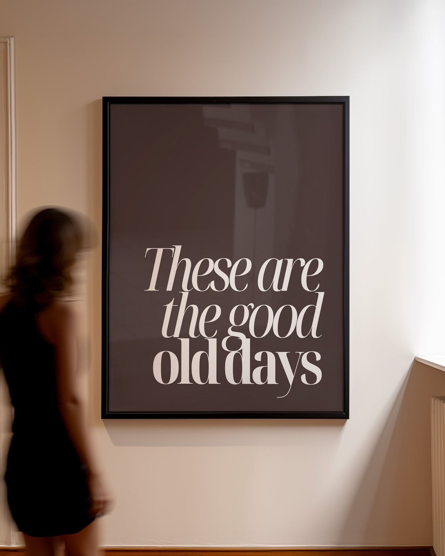 The Good Old Days Print - Brown