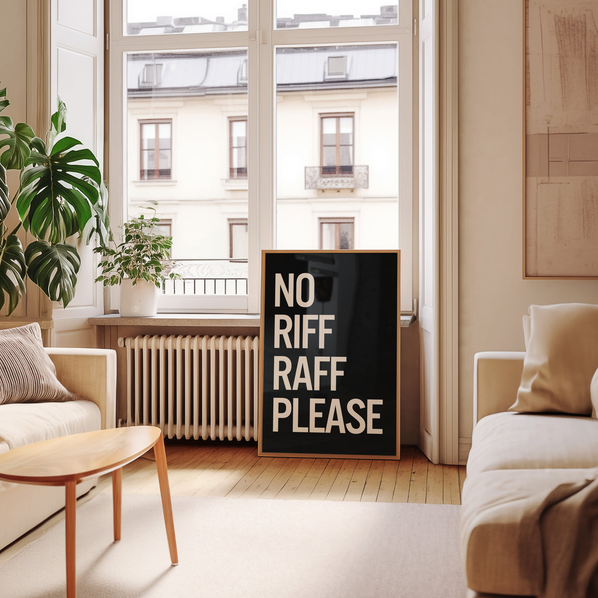 No Riff Raff Printable Sign No Riff Raff Print - Black – ThePrintCrush