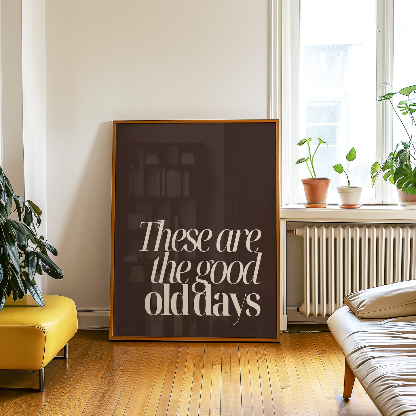 The Good Old Days Print - Brown