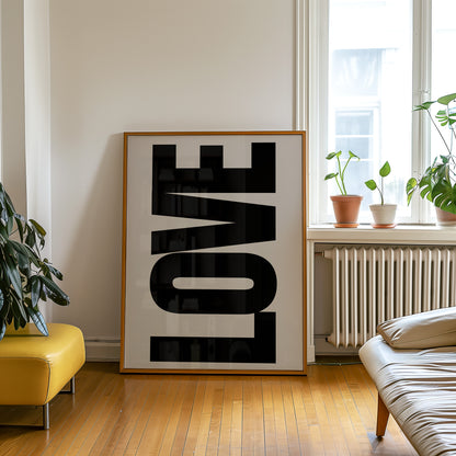 Love Bold Print - Beige Black