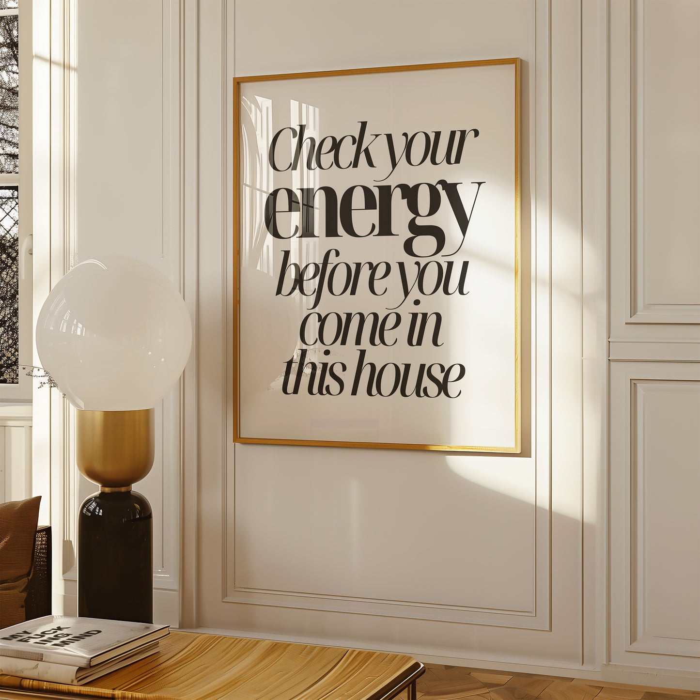 Check Your Energy Print - Off White