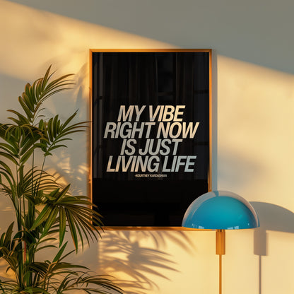 Living Life Kardashian Print - Black