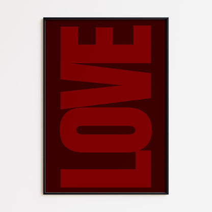 Love Bold Print - Red