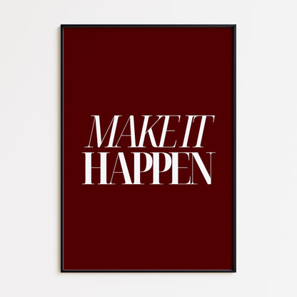 Make It Happen Print - Red
