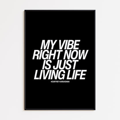 Living Life Kardashian Print - Black