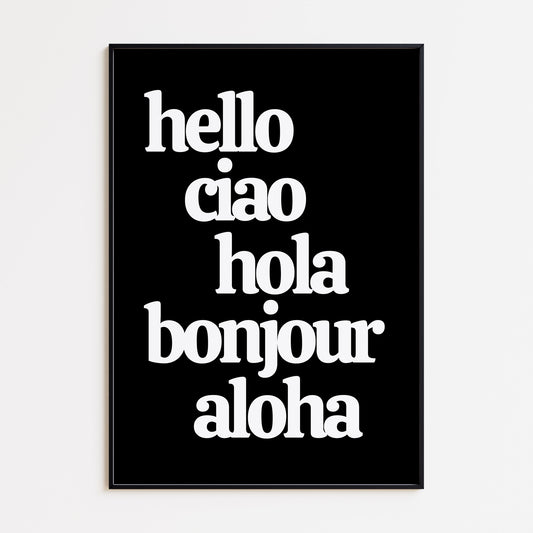 HELLO, CIAO! - BLACK