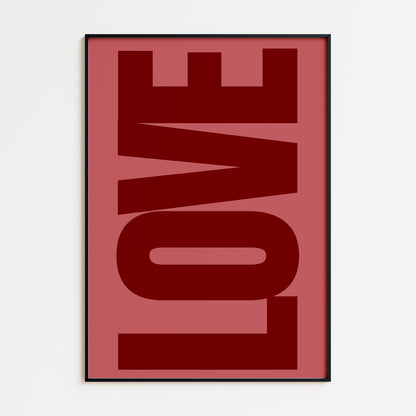 Love Bold Print - Muted Red