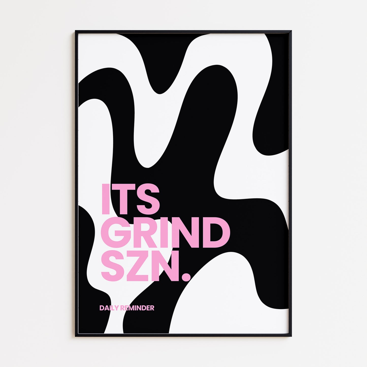 Grind Szn Print - Black White Pink