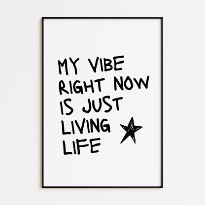 Just Living Life Kardashian Print - White