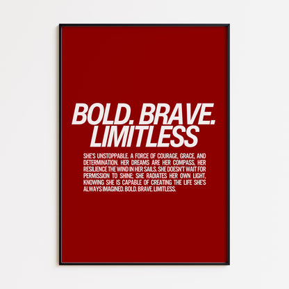 Bold Brave Limitless Print - Red