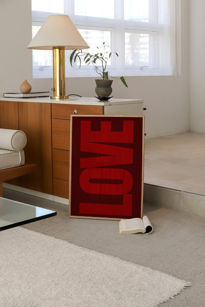 Love Bold Print - Red