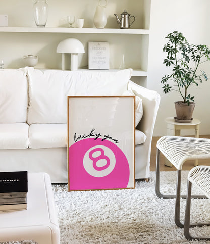 LUCKY 8 BALL - HOT PINK