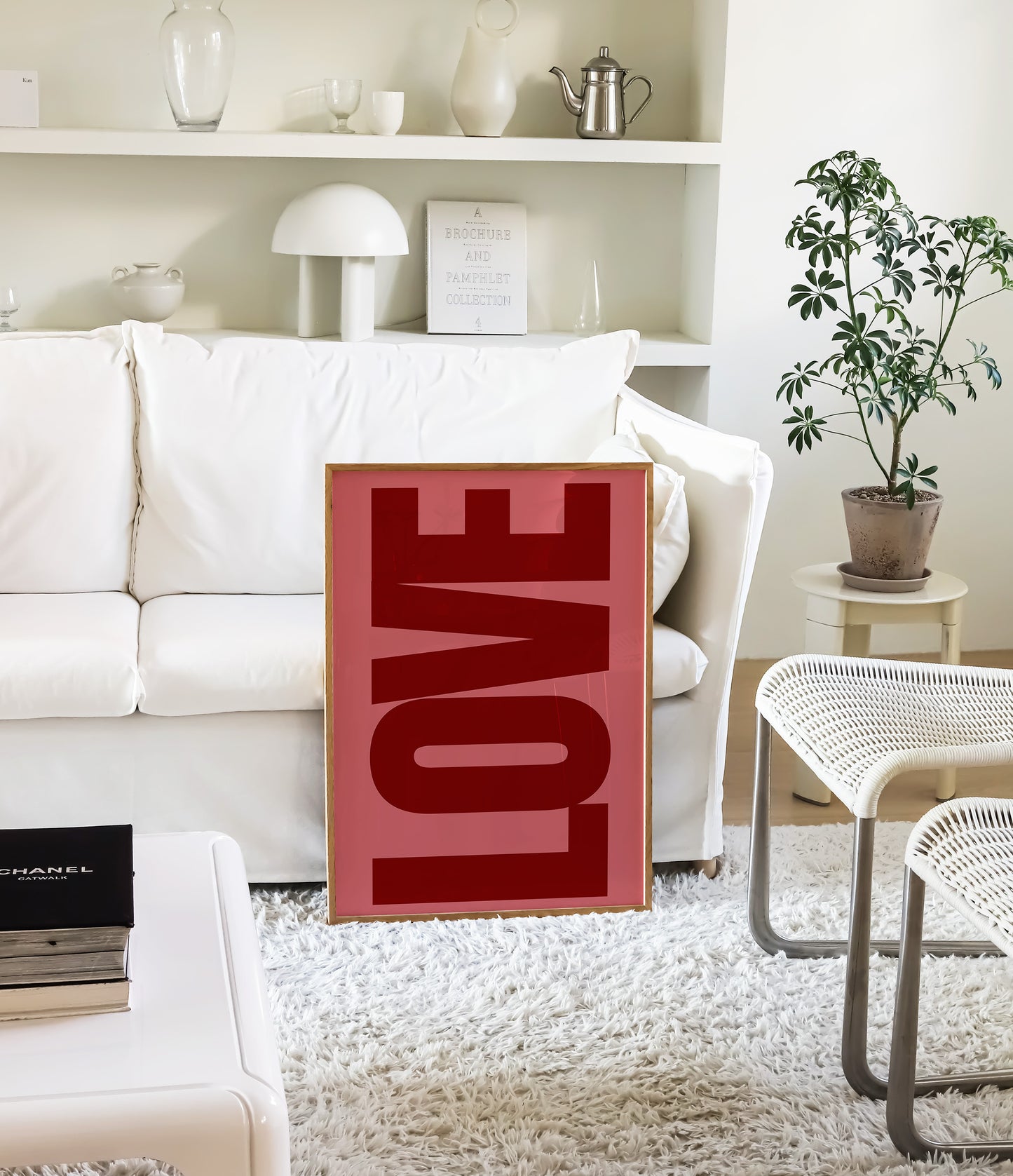 Love Bold Print - Muted Red