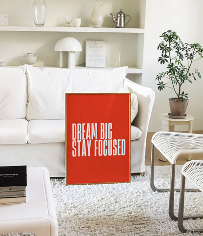 Dream Big Print - Bright Red
