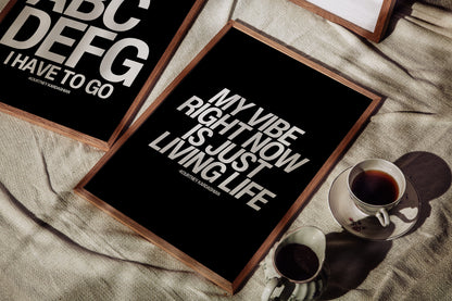 Living Life Kardashian Print - Black